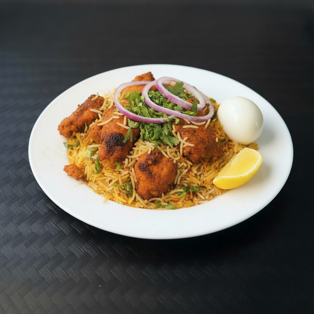 Chicken 65 Biryani (Bone-In).